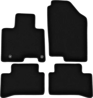 Produktbild von Wielganizator Velours-Autoteppiche – passend für Kia Sportage V (SUV, Bj. 2021-) –  schwarz, passgenau, mit Befestigungen set 4 Stk.
