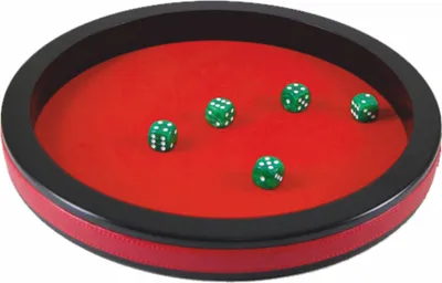 Produktbild von HOT Games Würfelspiel Würfelpiste 30 cm MDF roter Filz Luxus