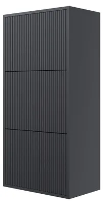 Produktbild von Selsey VELDIO - Wand-Schuhschrank mit 3 Klappen, Schwarz, 50 cm