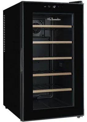 Image de Cave a vin de service - LA SOMMELIERE - 18SILENCE - 18 bouteilles - Classe F - 34,5 x 51 x 65,2 cm - Noir