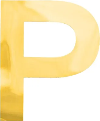 Produktbild von Oblique Unique Bügelbild Buchstabe P Bügelfolie für DIY Gestaltung Beschriftung von Kleidungsstücken uvm. - gold