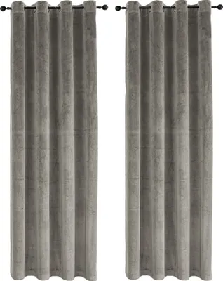 Produktbild von Samt Vorhäng 2er Set Taupe Ösen 140x175 cm Verdunkelungsvorhang samtweich blickdicht Gardine
