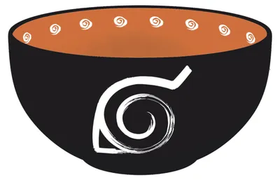 Schüssel 600 ml, Keramik, Naruto Shippuden Konoha-Motiv, mikrowellengeeignet
