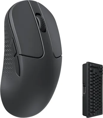Produktbild von Mini Kabellose Maus, PAW3395-Sensor mit programmierbarer Makrotaste 26.000 DPI, 4000Hz 2.4GHz Bluetooth 5.1, 55 g, ultraleichtes ergonomisches Design