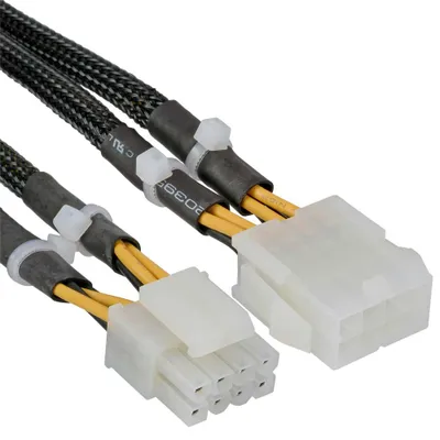 Produktbild von InLine® Strom Verlängerung intern, 2x4pol ST zu 8pol BU, Mainboard, 0,30m