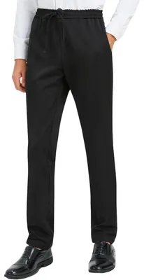 Zdjęcie produktu dla Męskie Spodnie Garniturowe Chino Materiałowe Casualowe Regular Czarne 3XL