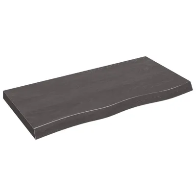 Immagine prodotto di Piano tavolo vidaXL marrone scuro 100x50x(2-6) cm in legno massello di rovere