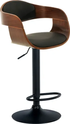 Produktbild von Barhocker HLO-CP267 B Kunstleder  walnuss/schwarz