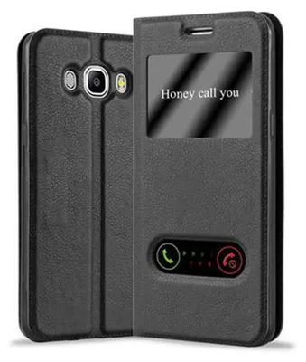 Produktbild von Cadorabo Schutzhülle für Samsung Galaxy J5 2016 Hülle in Schwarz Handyhülle Book Case Cover Etui