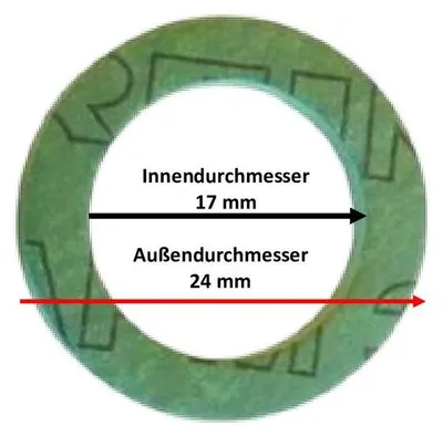 Produktbild von 10 Stück Flachdichtung AFM, 2mm 3/4 Zoll