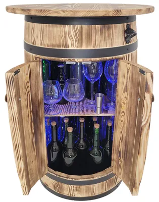 Immagine prodotto di Botte in legno con copertura LED RGB per la conservazione dell'alcol