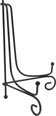 Image de 1 pcs 8" Iron Easel Classic Display Stand Bowl Plate Photo Frame Book Artwor Black