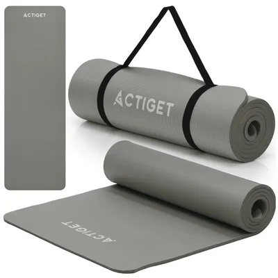 Obrázok produktu pre ACTIGET podložka na jogu, cvičenie, protišmyková, 183 x 61 cm, podložka na pilates, sivá