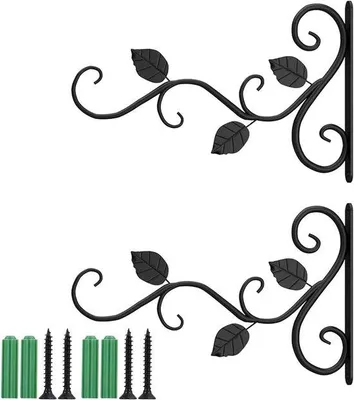 Produktbild von 2 Stück Wandhaken aus Schmiedeeisen für Blumenkästen