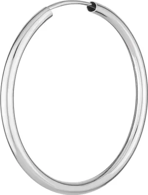 Produktbild von Einzel 585 Weißgold Creole Ohrring Ohrschmuck 1,9mm Rund Goldohrring 30mm 9045