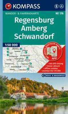 Produktbild von KOMPASS Wanderkarte 176 Regensburg, Amberg, Schwandorf 1:50.000