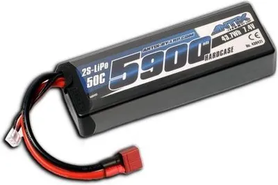 Zdjęcie produktu dla 5900 - 7.4V - 50C LiPo Car Hardcase - T - Plug