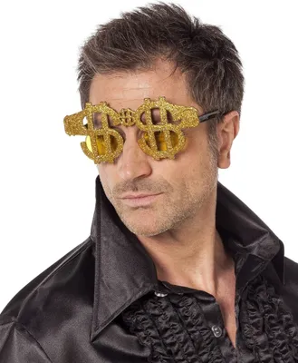 Produktbild von W20047-28 goldfarben Damen Herren Dollar Brille Spaßbrille