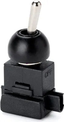 Image de Interrupteur à bascule Interrupteur encastrable pour lampes, avec fonction ON/OFF On/Off, 250V 1 pôle 2(1) A LS-2 lampes lampes de table appliques murales, 1 pièce, noir