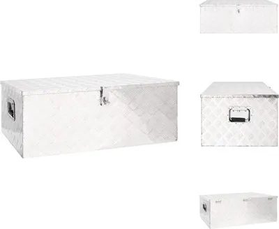 Image de vidaXL Boîte de rangement argentée 100x55x37 cm Aluminium - Caisses à outils