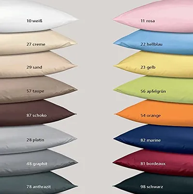 Produktbild von Janine Mako-Satin Kissenhülle Colors 40 x 80 cmuni 100% Baumwolle viele Farben, Farben:78 - anthrazit