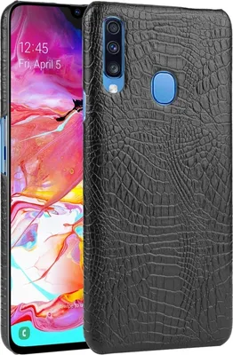 Produktbild von Mobigear Croco  Samsung Galaxy A20s Hülle Hardcase Backcover - Schwarz
