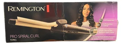 Produktbild von Remington Lockenstab Pro Spiral Curl CI5319, 19 mm für definierte Ringellocken, antistatische Keramik-Turmalin-Beschichtung, schwarz/creme