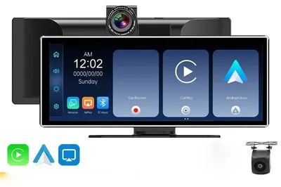 Produktbild von Auto Dashcam - 28,6 cm Touchscreen Bildschirm - Kabellose Fahrtaufzeichnung - Front 4K & Heck 1080P - In-Cell HD Display - CarPlay Smart Screen