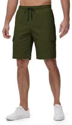 Productafbeelding van Korte Broek voor Mannen - Katoen Cargo Shorts met 6 Zakken - Voor Sport en Vrije Tijd