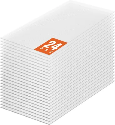 Produktbild von 24er-Set Gewächshausplatten - Stegplatten Hohlkammerplatten 1210x605x4mm - Hochwertige Gartenplatten für optimale Lichtdurchlässigkeit