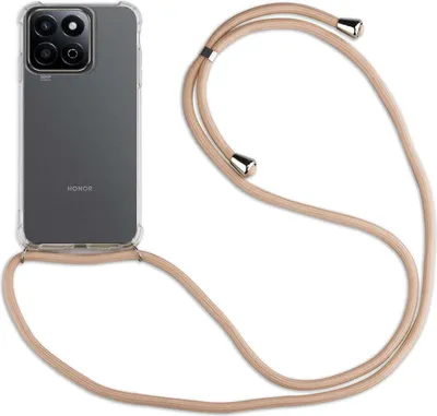 Produktbild von Handykette für Honor 200 Smart Handyhülle mit Band Case Hülle mit Kordel Handy Tasche in Beige / Braun