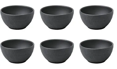 Produktbild von Villeroy & Boch Manufacture Rock 6er Set Dipschälchen schwarz D. 8cm Porzellan
