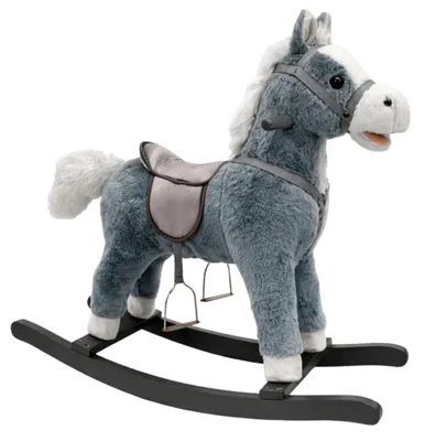Image de Cheval à bascule 74 cm Sons Gris