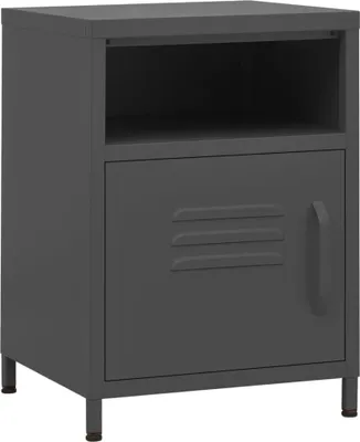 Obrázok produktu pre vidaXL Nočné stolíky 2 ks. Antracit 35x35x51 cm Oceľ
