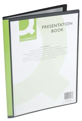 Zdjęcie produktu dla Q-Connect® KF01265 Folder panoramiczny - 20 rękawów, czarny