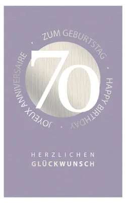Produktbild von SUSY CARD Geburtstagskarte "Blümchen" - 70. Geburtstag