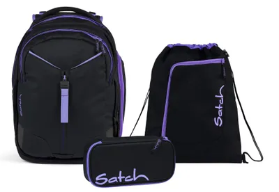 Produktbild von Satch Match Purple Phantom Schulrucksack Set 3tlg.