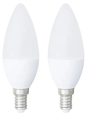 Productafbeelding van Vito Lighting LED Kaarslamp C35 E14 Mat - 9W 792lm 2700K - Warmwit - Vervangt 60W - 2 stuks