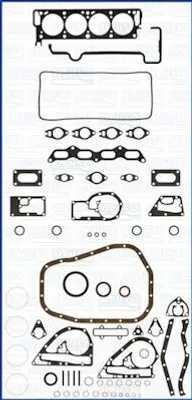 Image de AJUSA 50020400 : Kit complet de joints moteur, compatible avec les modèles RENAULT 16, 17, 18 (134), Fuego (135)
