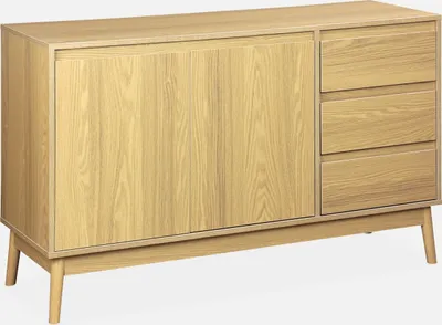 Produktbild von sweeek - Anrichte mit Holzeffekt 2 Türen 120 cm - Natur