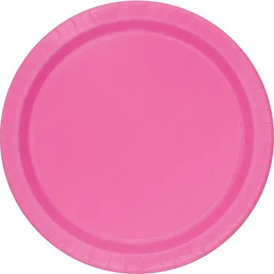 Produktbild von 20 kleine pinke runde Teller, 17,78 cm Durchmesser