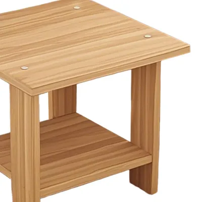 Produktbild von STUNQ® Beistelltisch mit Doppelebene, Nachttisch für Schlafzimmer, Büro, Möbel für kleine Räume