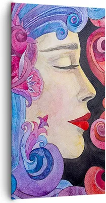 Produktbild von Bild auf Leinwand - Leinwandbild - Frau Abstraktion - 65x120cm - Wand Bild - Wanddeko - Wandbilder - Leinwanddruck - Bilder - Kunstdruck - Wanddekoration - Leinwand bilder - Wandkunst - PA65x120-4005