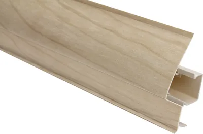 Produktbild von LEMAL Sockelleisten Sparpaket, PVC 65x23mm - Fußleisten mit Kabelkanal - (2 Meter 087A Holzoptik Fichte) Kunststoff Teppichleisten Übergangsleisten