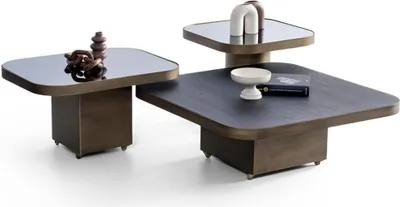 Produktbild von Tischset Couchtisch + 2 Beistelltische im Set 3tlg. Set Wohnzimmer Tisch