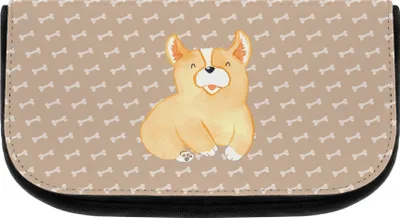 Produktbild von Mr. & Mrs. Panda Kulturbeutel Corgie - Hundeglück - Geschenk, Sprüche, Corgi, Make-up Organizer, Bellen, Hund, Kosmetiktasche, Waschtasche, Tasche, kosmetiktäschchen