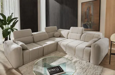 Produktbild von Wohnzimmer Eckcouch Sofa L-Form RAVELLO III Farbe wählbar IM Sofa