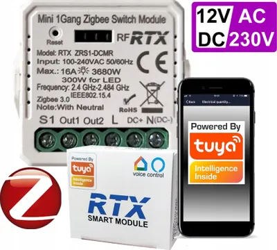 Produktbild von ZigBee TUYA +RF spannungsfreier Relais-Controller 12V / 230V Spannungsversorgung