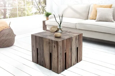 Produktbild von Beistelltisch Treibholz 30 x 45 x 30 cm Unikat Holzblock Couchtisch Hocker Ablage
