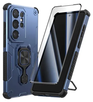 Produktbild von Avizar, Hülle Galaxy S26 Ultra mit 360° Magnetring und Panzerglas, Blau